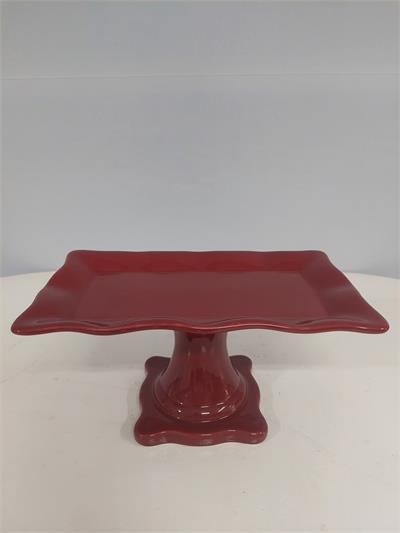 Porta Doce Retangular Babado Marsala 13Cm Alt 27Cm Comp X 16Cm Larg - BB Festas Aluguel 