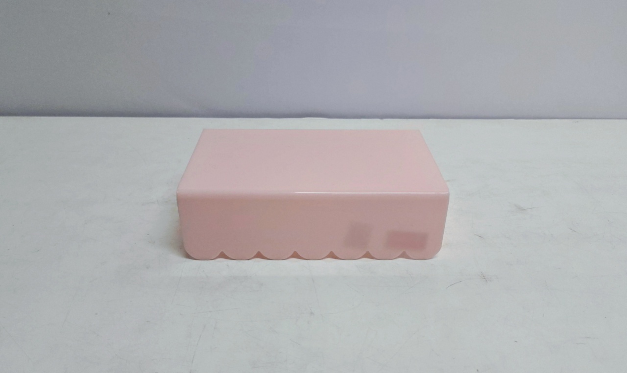 Suporte Retangular Acrílico P Rosa Claro 6Cm Alt X 13Cm Larg X 20Cm Comp - BBFestasAluguel 