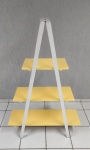 Estante Cavelte Branco Prateleiras Amarelo Claro 1,60M Alt   - imagem 1