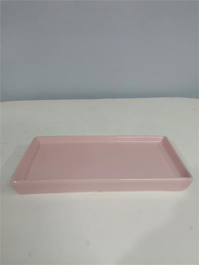 Bandeja Reta Sem Pé Rosa Claro 3Cm Alt 12Cm Larg X 25Cm Comp - BB Festas Aluguel 