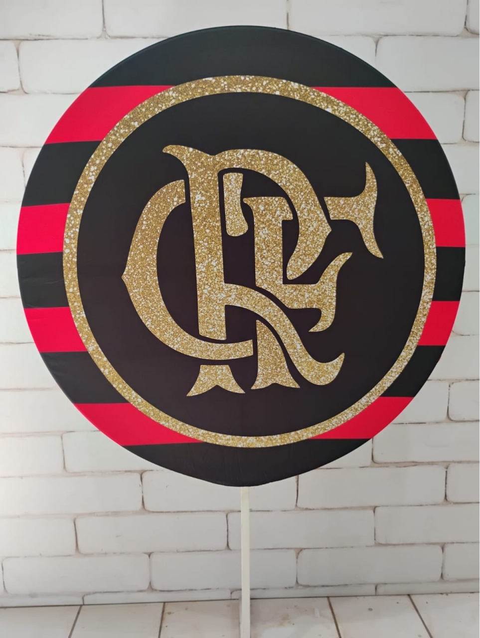 Painel Sublimado Redondo Flamengo 1,30Cm  - BB Festas Aluguel 