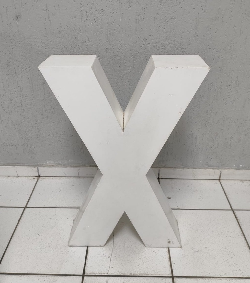 Letra X Mdf 80Cm - BB Festas Aluguel 