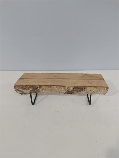 Bandeja Tronco Retangular Pé de Ferro Alt 7Cm X 25Cm X 8Cm - BB Festas Aluguel 