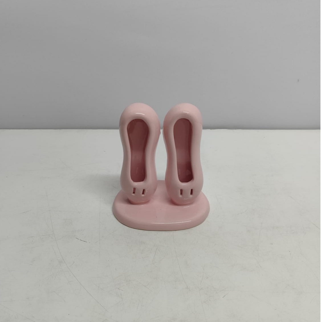 Sapatilha Louça Rosa Claro 15Cm Alt X 12Cm Larg X 10Cm Comp - BBFestasAluguel 