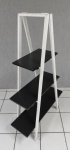Estante Cavelte Branco Prateleiras Preto 1,60M Alt  - imagem 2