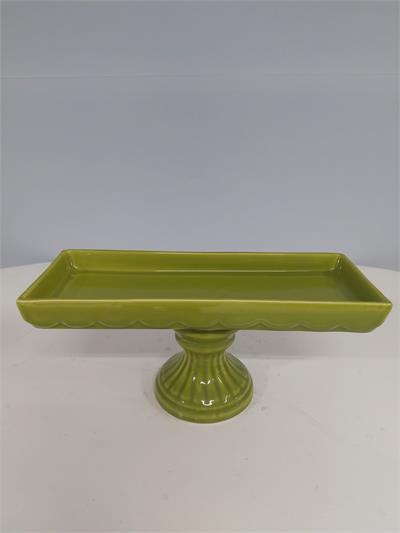 Porta Doce Retangular Reto Fundo Verde Claro Alt14Cm 12Cm X 31Cm - BB Festas Aluguel 