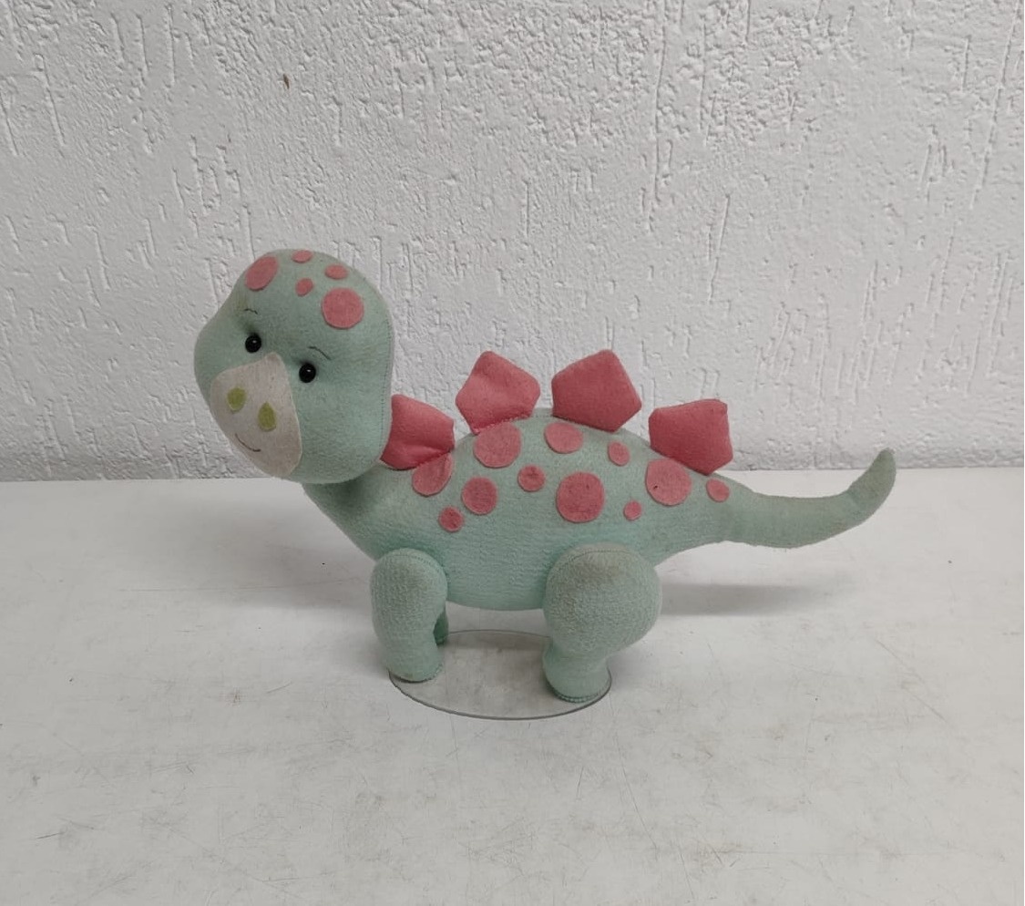 Feltro Dinossauro Azul Bebê/Rosa - BB Festas Aluguel 