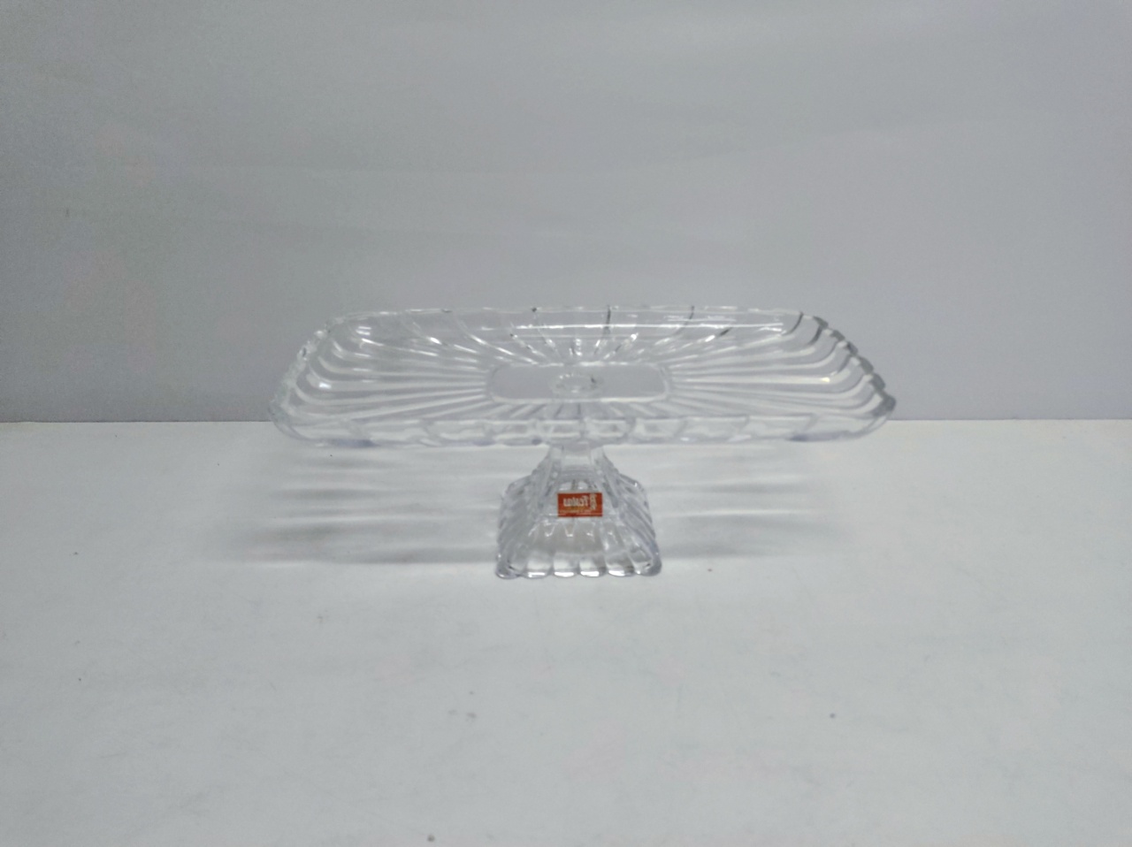 Porta Doce Retangular Cristal 13Cm Alt X 19Cm Larg X 36Cm Comp - BB Festas Aluguel 