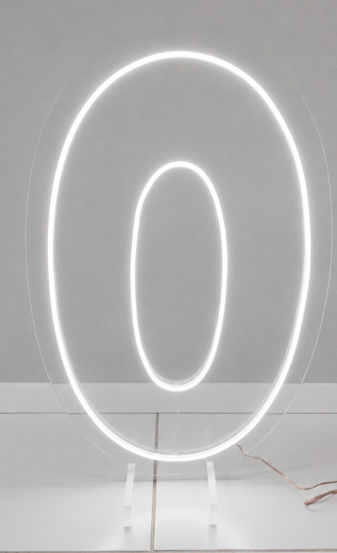 Número Led de Chão 0 60Cm Alt X 40Cm - BBFestasAluguel 