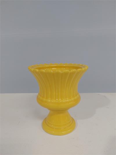 Vaso Taça Amarelo P 14Cm X 12Cm Diametro - BBFestasAluguel 