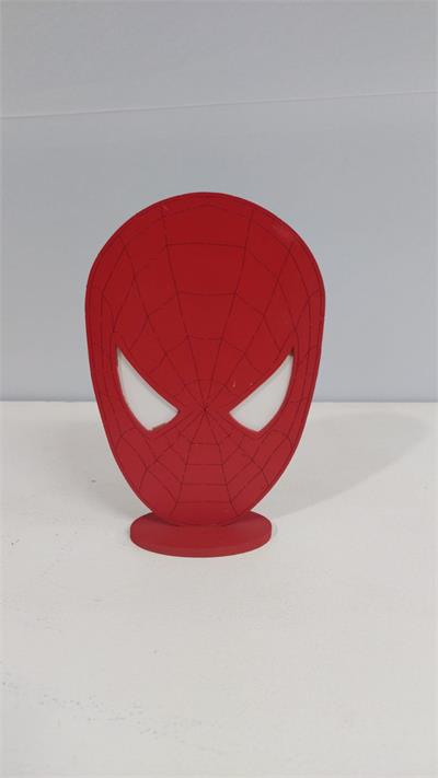 Rosto Homem Aranha Em Mdf (Herois) 20Cm X 10Cm - BB Festas Aluguel 