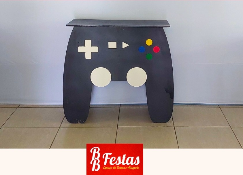 Balcão Gamer Desmontável Mdf 0Cm Alt X 80Cm Larg X 40Cm Comp - BB Festas Aluguel 