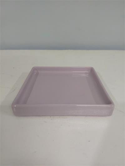 Bandeja Quadrada Reta Sem Pé/M Lilás Candy 2Cm Alt X 15Cm Diametro - BB Festas Aluguel 