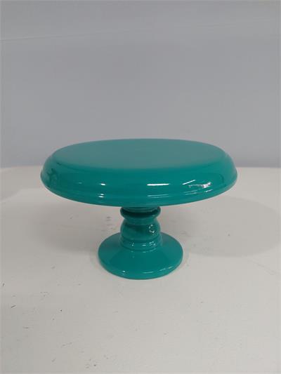Porta Doce Pé Torneado P Verde Tiffany 10Cm X 16Cm - BB Festas Aluguel 
