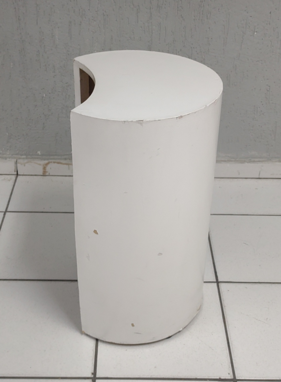 Cilindro Encaixe Mdf P Branco 60Cm Alt X 35Cm Diametro  - BB Festas Aluguel 