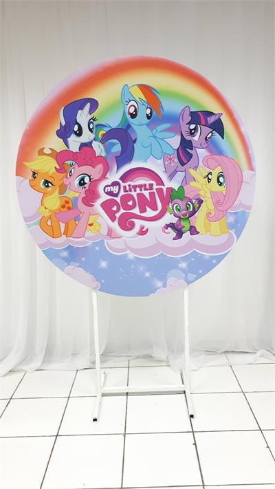Painel Sublimado Redondo My Little Pony 1,30Cm - BB Festas Aluguel 