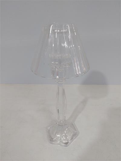 Castiçal Abajur 1 Vela Vidro 31Cm X 6Cm - BB Festas Aluguel 