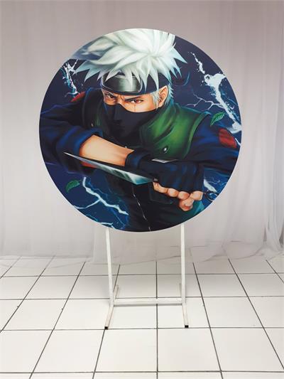 Painel Sublimado Redondo  Kakashi 1,30Cm - BB Festas Aluguel 
