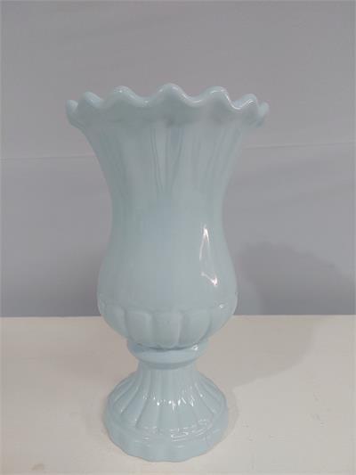 Vaso Babado/G Azul Claro 27Cm Alt X 16Cm Larg - BB Festas Aluguel 