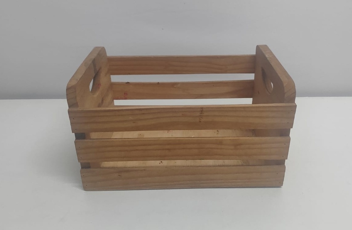 Caixote Rústico M 18Cm X 35Cm X 25Cm  - BB Festas Aluguel 