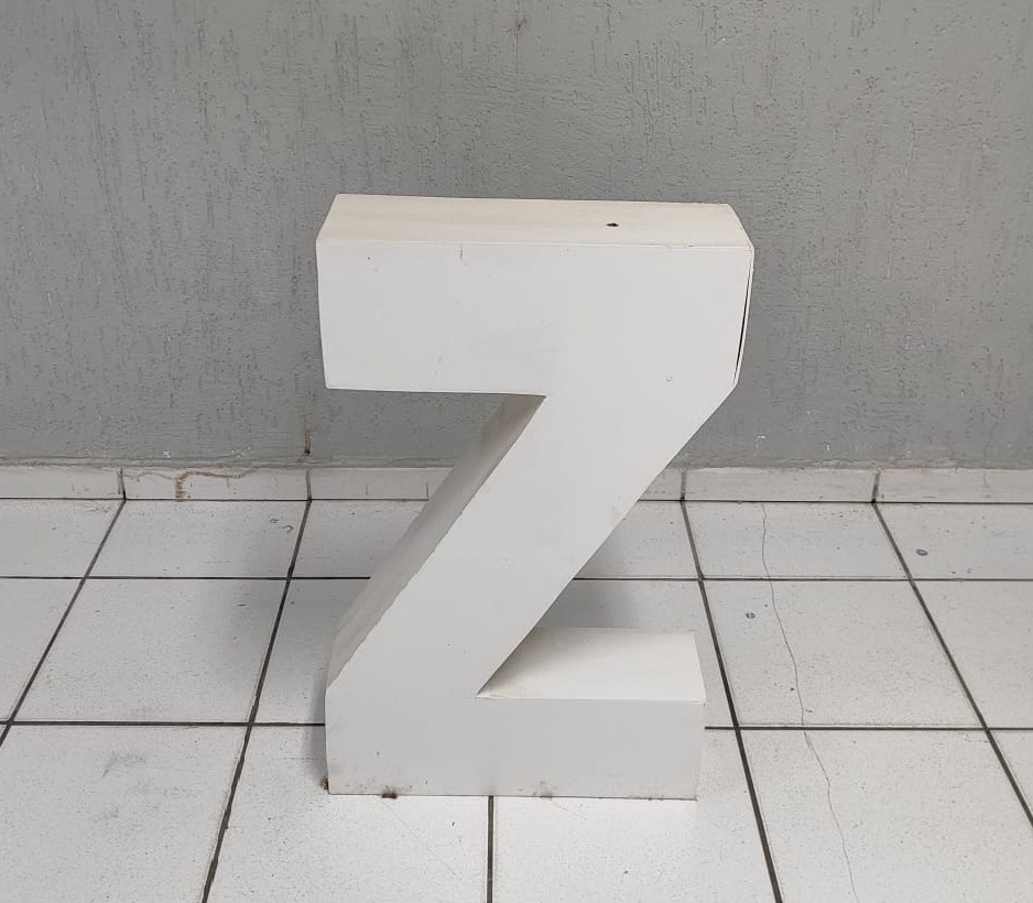 Letra Z Mdf 80Cm - BB Festas Aluguel 