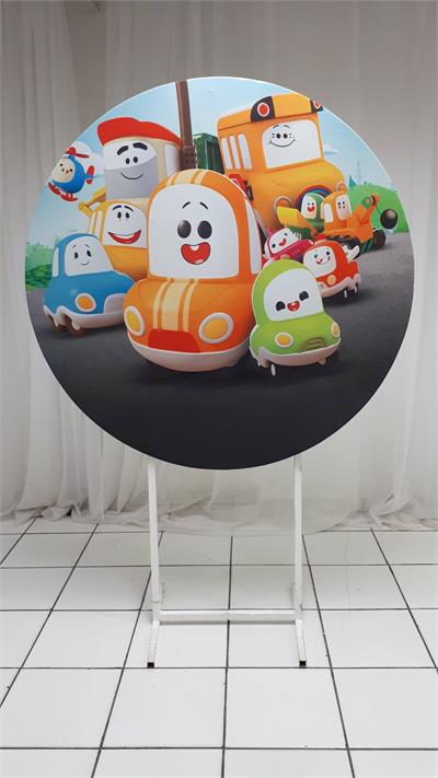 Painel Sublimado Redondo Cory Carson 1,30Cm - BB Festas Aluguel 