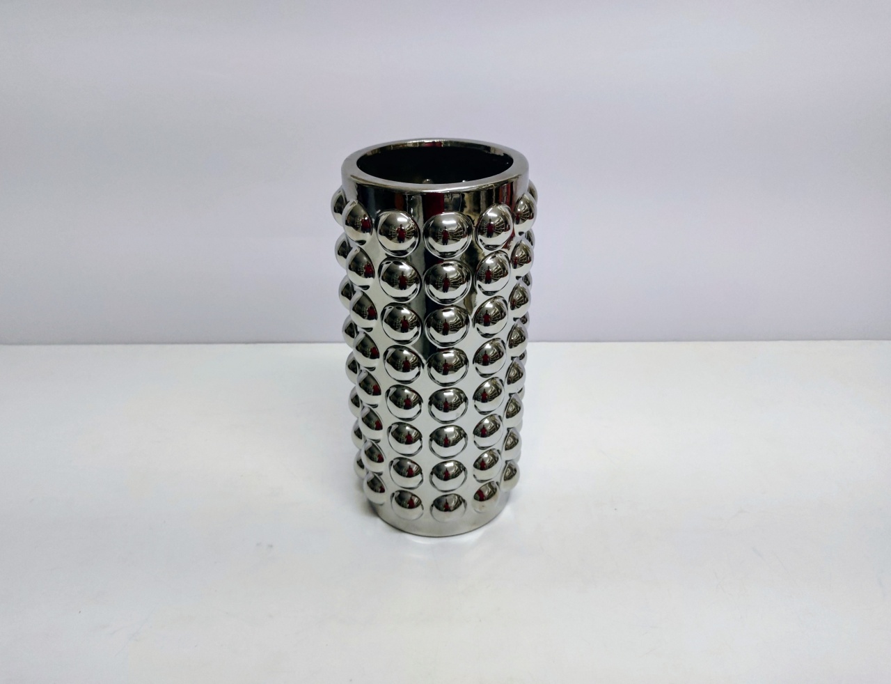 Vaso Bolas Alto Preto 30Cm Alt X 14Cm Diametro - BB Festas Aluguel 