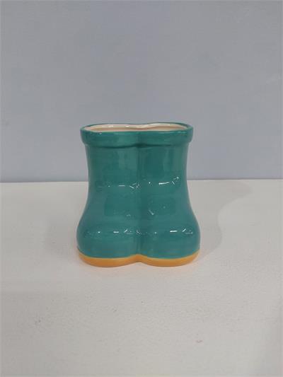 Bota Louça P Verde Tiffany Alt 10Cm X 10Cm X 10Cm - BB Festas Aluguel 