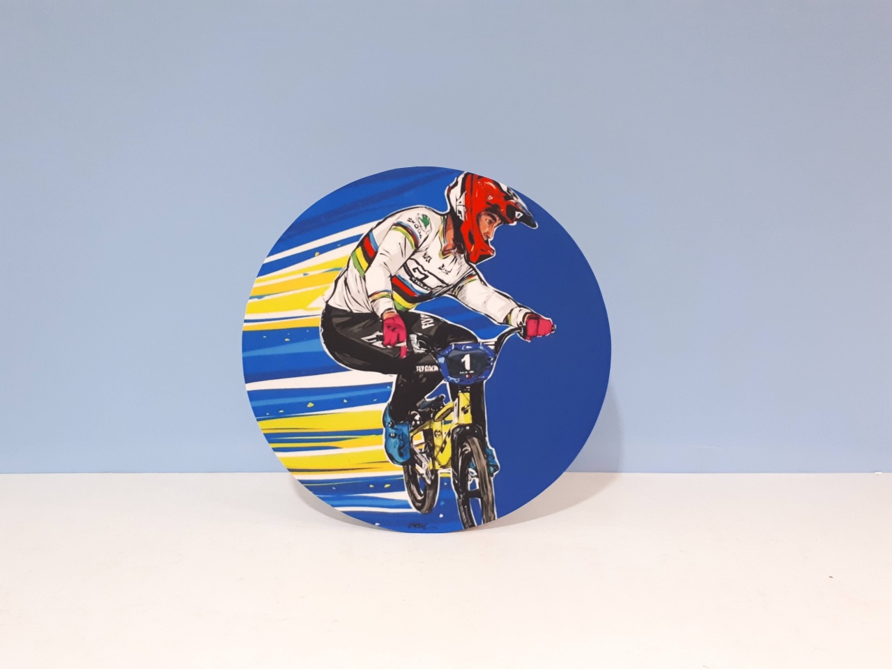 Painel Sublimado Redondo Blue Lock 60Cm  - BB Festas Aluguel 