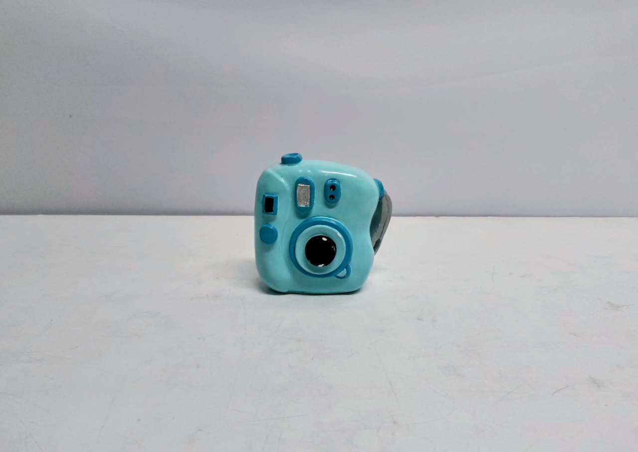 Mini Câmara Fotográfica Azul 11Cm Alt X 12Cm Larg  - BB Festas Aluguel 