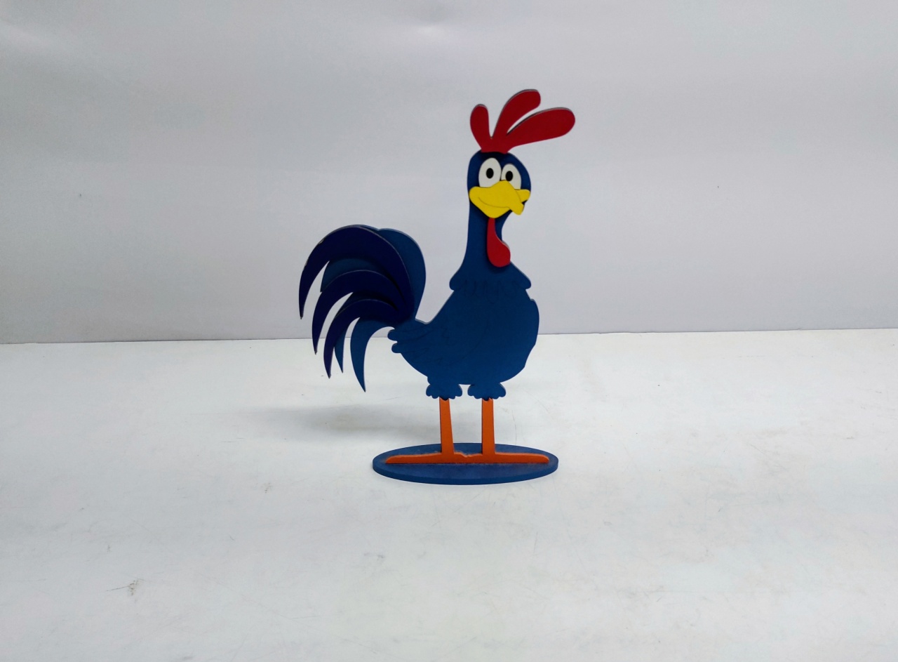 Totem Galo Carijó (Galinha Pintadinha) 30Cm Alt X 20Cm Larg  - BB Festas Aluguel 