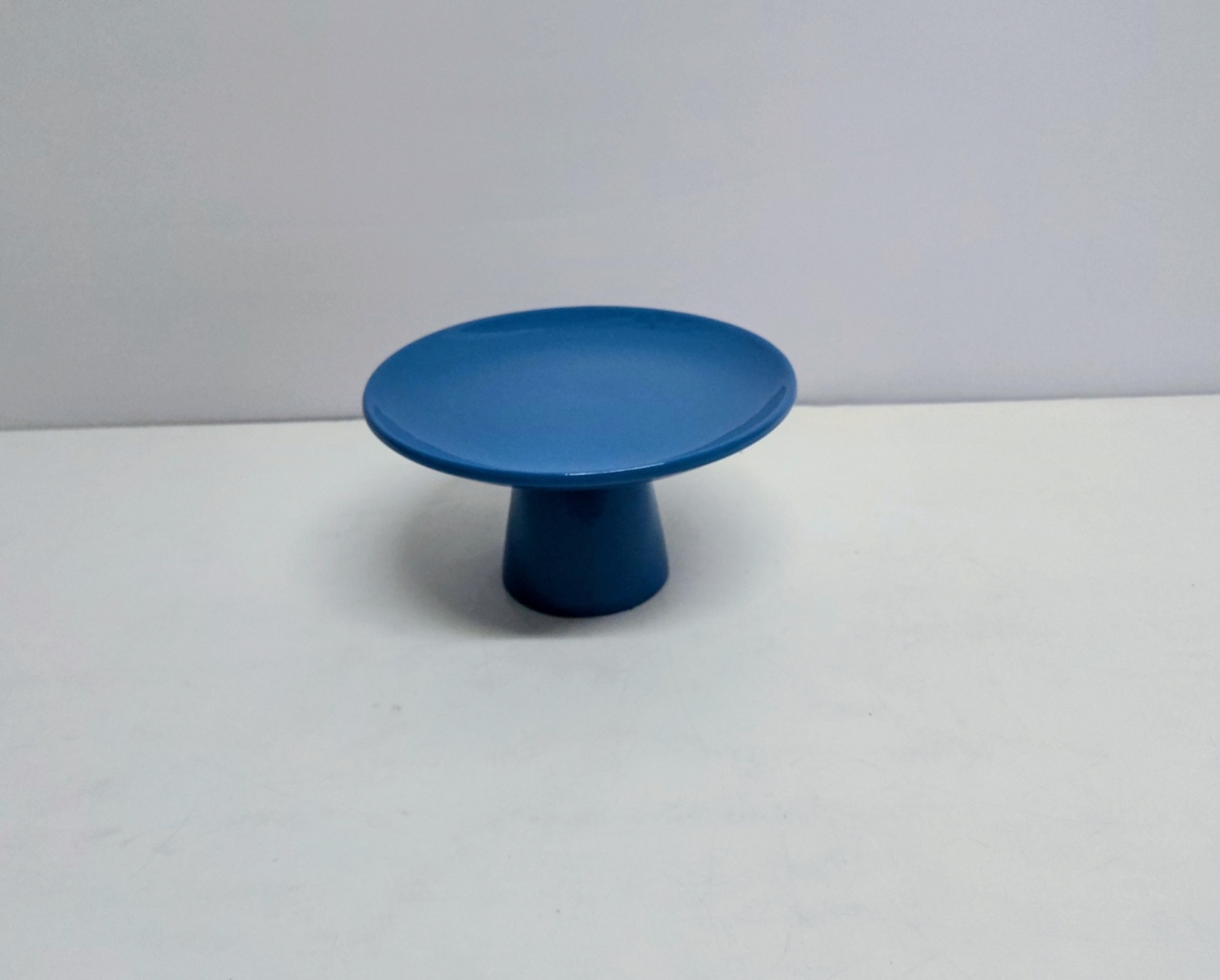Porta Doce Prato Azul Oceano 12Cm Alt X 22Cm Diametro  - BB Festas Aluguel 