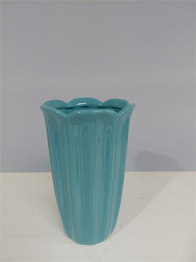 Vaso Flor M Azul Tifanny 23Cm Alt X 14Cm Diametro - BB Festas Aluguel 