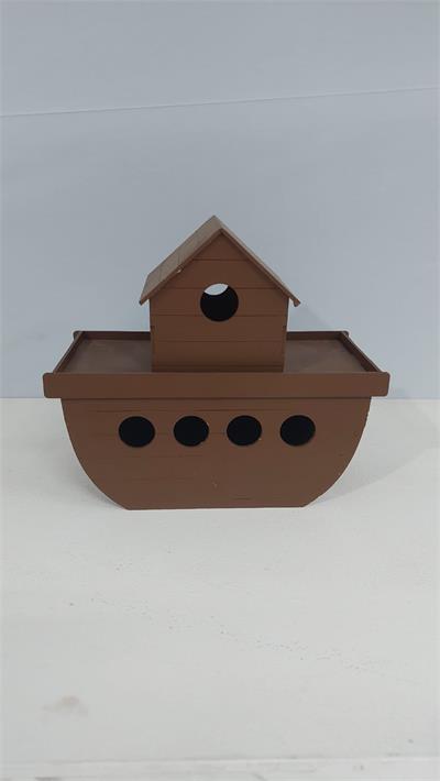 Arca de Noé Marrom Em Mdf 20Cm X 23Cm - BB Festas Aluguel 
