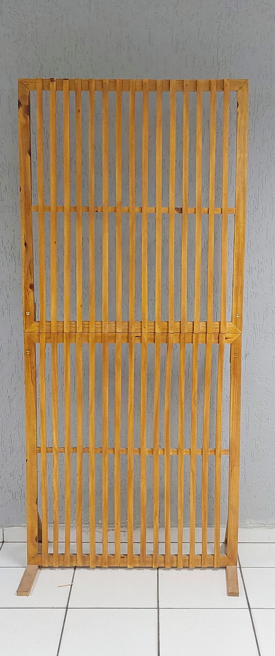 Painel Ripado Dobrável Rústico 2M X 90Cm   - BB Festas Aluguel 