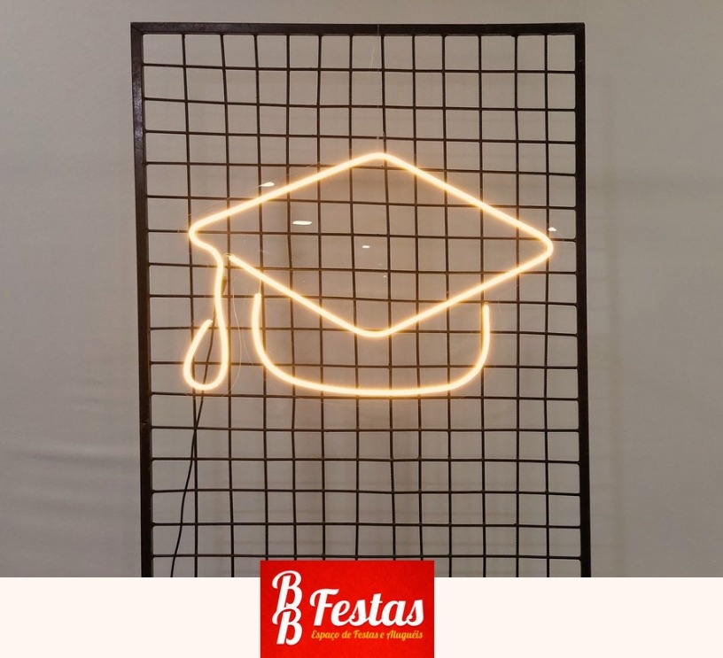 Capelo de Led Para Formatura  - BB Festas Aluguel 