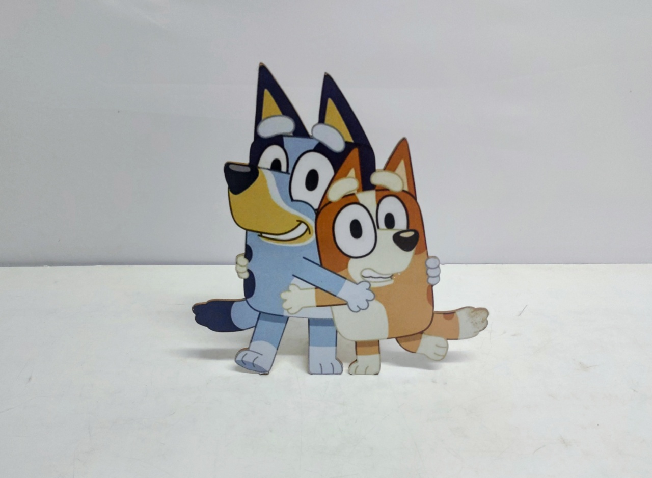 Totem Bluey E Bingo 30Cm Alt X 29Cm Larg  - BB Festas Aluguel 