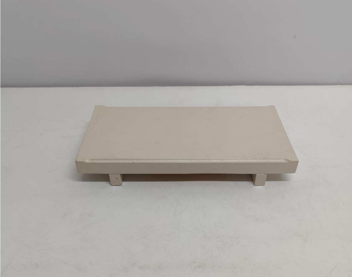 Bandeja Retangular Mdf Bege 5Cm Alt X 30Cm Larg X 15Cm Comp - BBFestasAluguel 