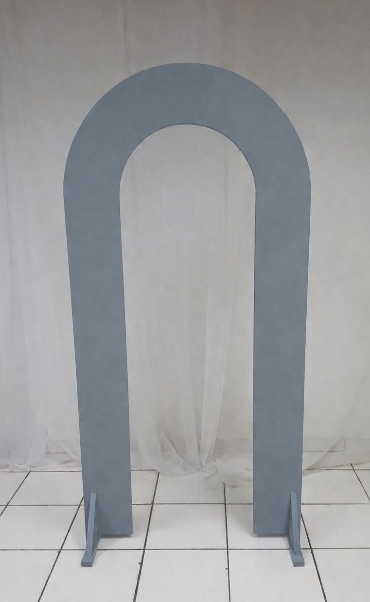 Painel Oval Arco Vazado Azul Griz 1,90M Alt X 0,95Cm Larg - BB Festas Aluguel 