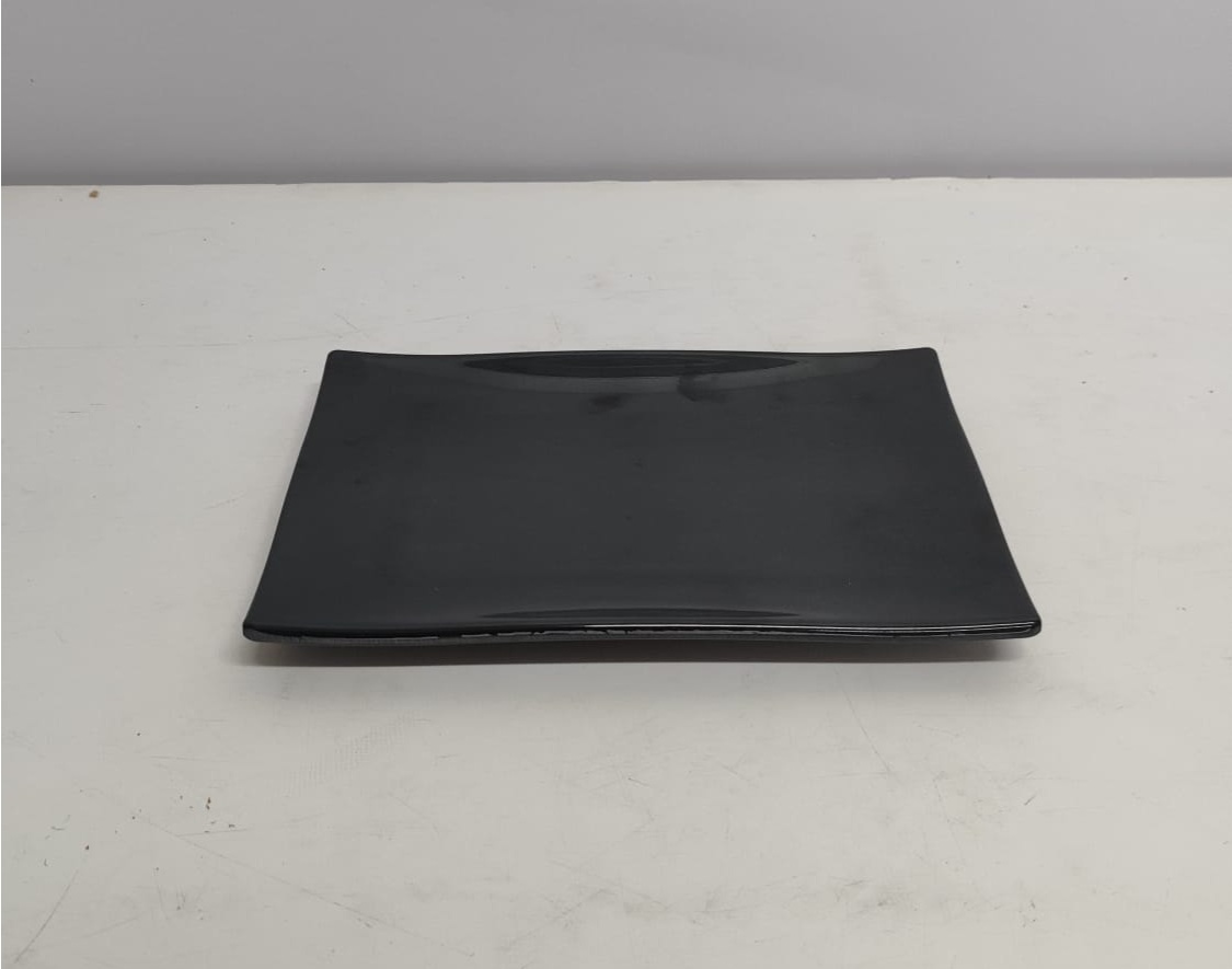 Bandeja Retangular Preto 15Cm X 20Cm  - BB Festas Aluguel 
