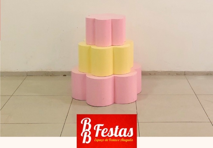 Trio de Flor Decorativa Mdf  - BB Festas Aluguel 