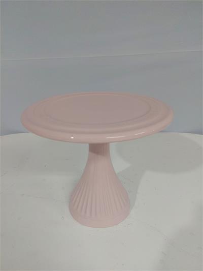 Porta Doce Médio Alto Rosa Claro 20Cm Alt X 23Cm Diametro - BB Festas Aluguel 