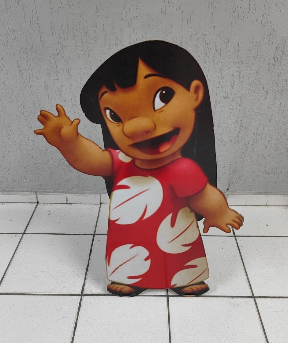 Totem de Chão Lilo (Lilo & Stich) 1M X 65Cm  - BB Festas Aluguel 