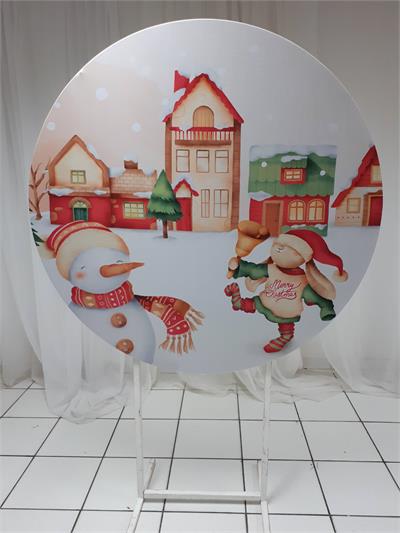 Painel Sublimado Redondo Cidade Natal 1,30Cm - BB Festas Aluguel 