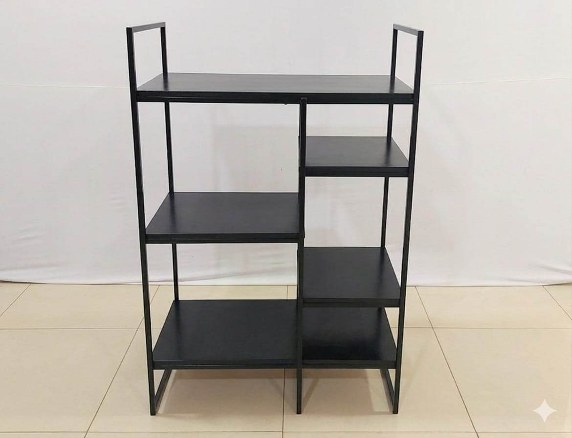 Estante Prateleira Preto + Larga 1,40Cm Alt X 80Cm Larg X 40Cm Comp - BB Festas Aluguel 