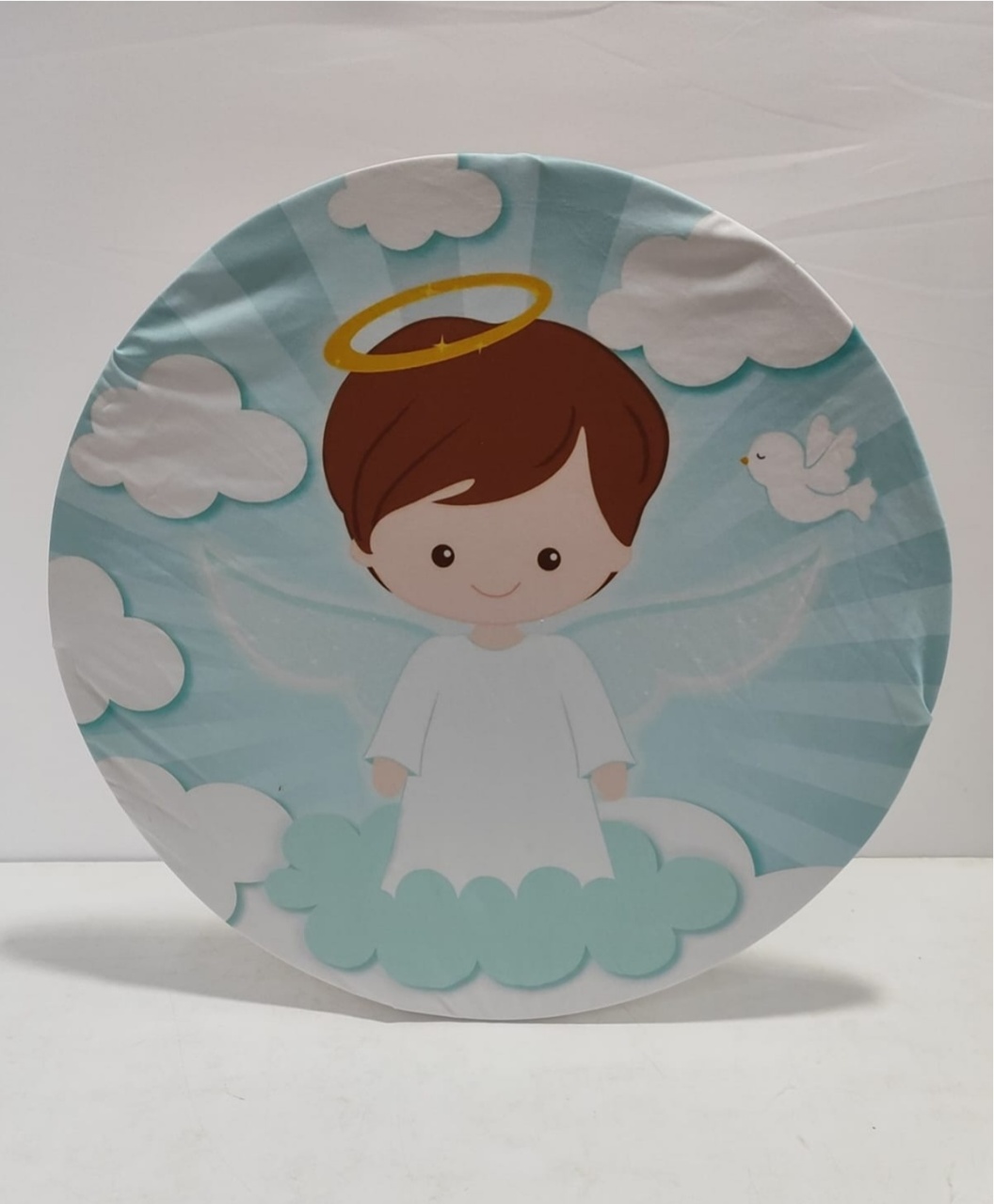 Painel Sublimado Redondo Anjinho (Modelo B) 60Cm - BBFestasAluguel 