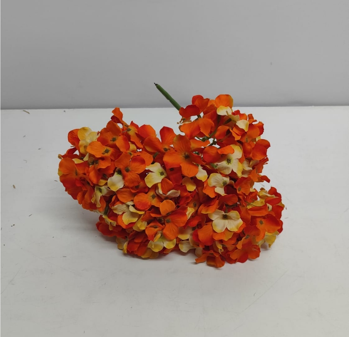 Arranjo Flor Hortênsia Laranja - BBFestasAluguel 