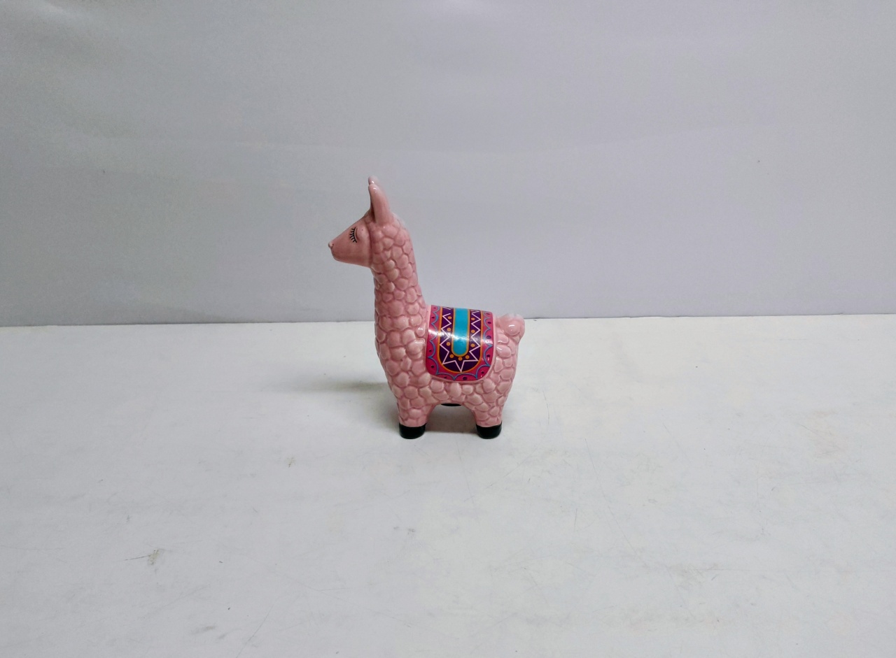 Escultura Ilhama Rosa 20Cm Alt X 8Cm Larg X 14Cm Comp  - BB Festas Aluguel 