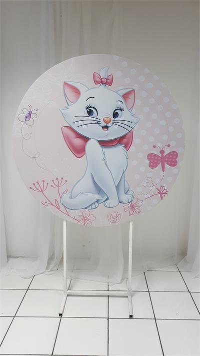 Painel Sublimado Redondo Marie 1,30Cm - BB Festas Aluguel 