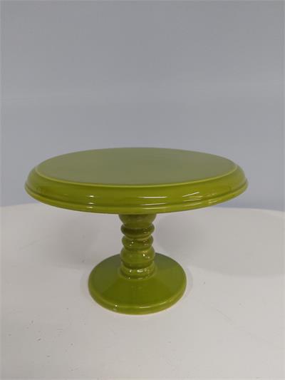 Porta Doce Pé Torneado G Verde Claro 18Cm X 28Cm - BB Festas Aluguel 